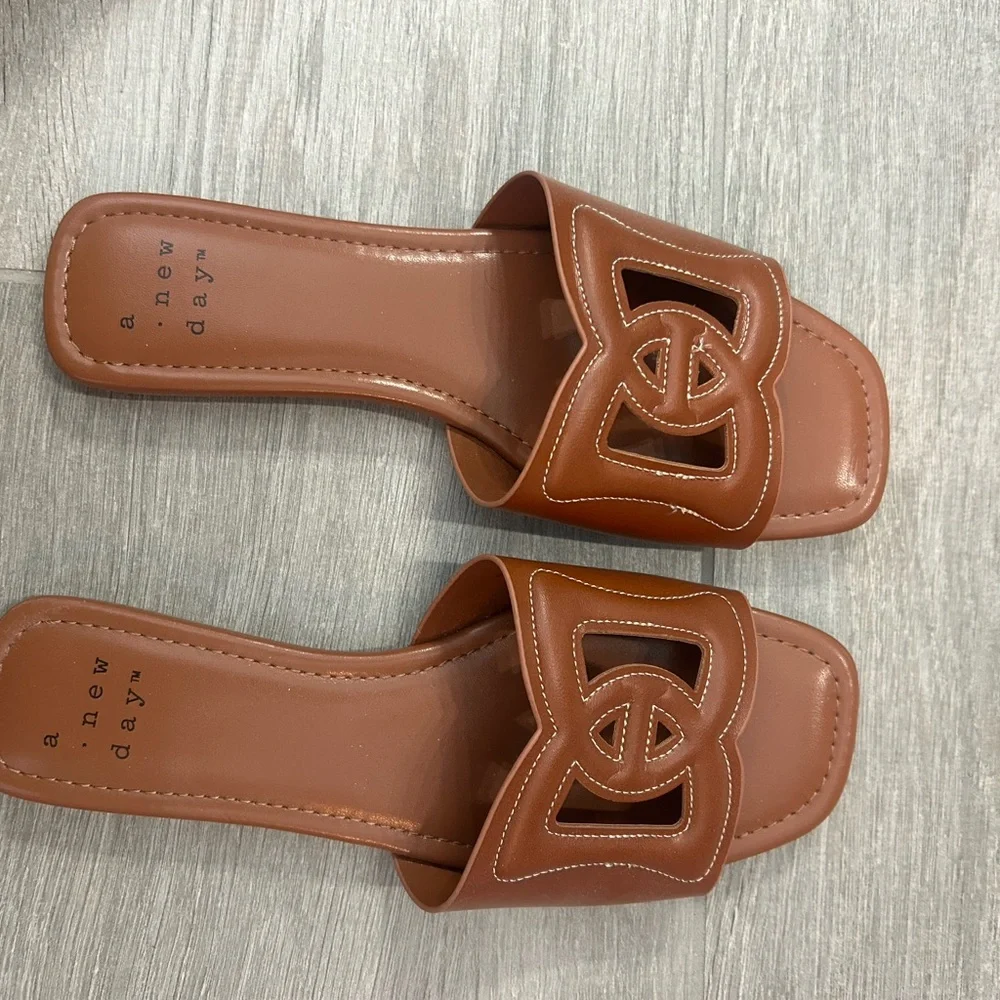 a new day Tan Cutout Slide Sandals - Picture 1 of 2